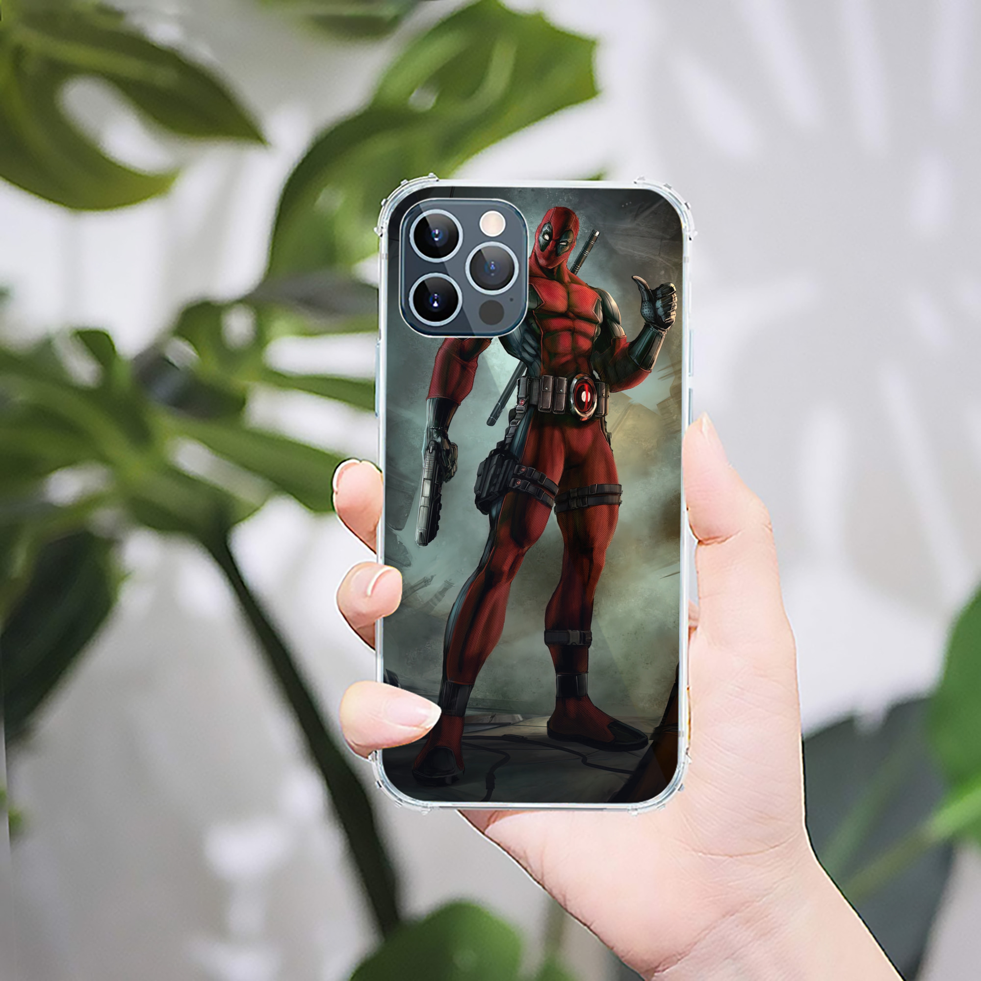 （画像用） Deadpool デッドプール 【iPhone 12シリーズ対応】透明スマホケース（クリアソフトケース）